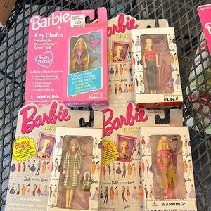 Barbie keychains from 1995-1997, all 4!